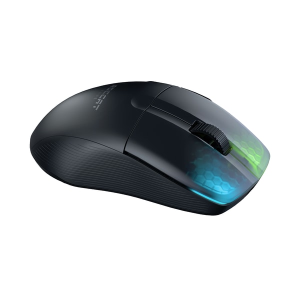 Roccat - Souris de jeu sans-fil optique RGB hyperlégère, ergonomique et ultraperformante Kone Pro Air Noire - flash vidéo