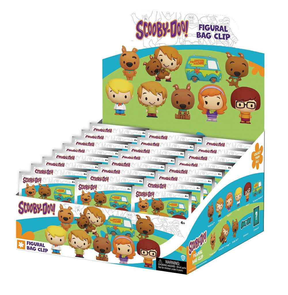 Scooby-Doo - Assortiment en blind box de figurines de sac de collection en mousse (Série 1) (24 pcs) - flash vidéo