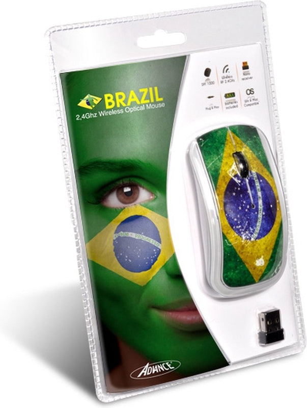 Advance Souris Arty Pop optique sans fil 1000 DPI Brazil