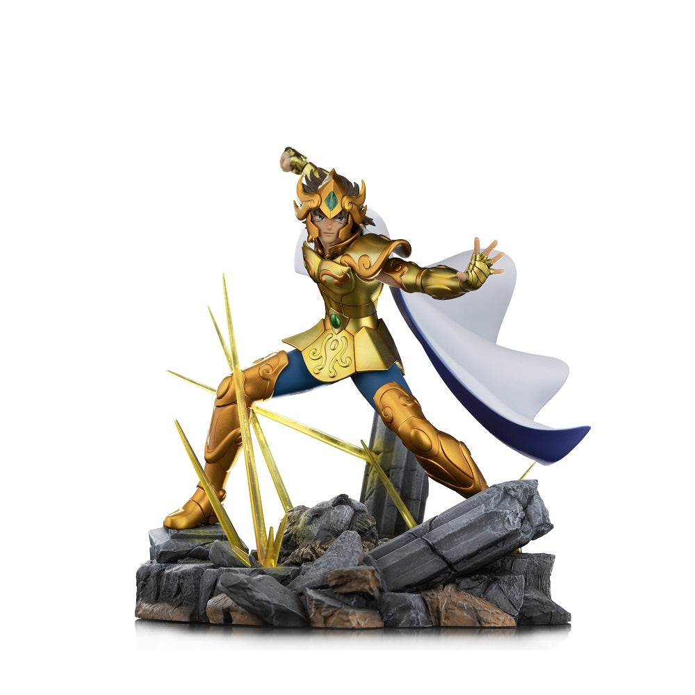 Iron Studios - Art Scale 1/10 - Saint Seiya - Leo Aiolia Statue 23cm - flash vidéo