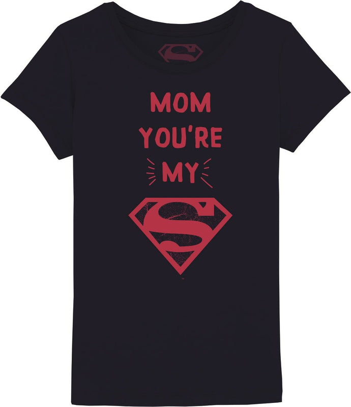 DC Comics - T-Shirt Noir Enfant Maman, Tu es ma Superwoman - 12 ans