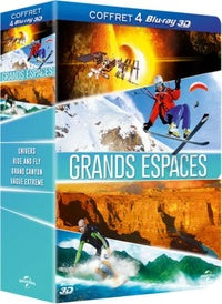 Grands espaces - Coffret - Notre Univers 3D + Ride & Fly 3D + Grand Canyon 3D + Vague extrême Tahiti 3D [Blu-ray 3D]
