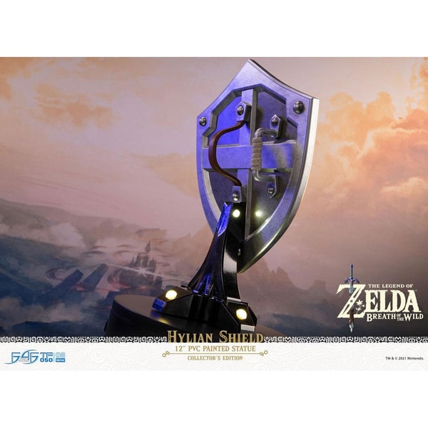 First 4 Figures - The Legend of Zelda : Breath of the Wild - Bouclier Hylien Statue Edition Collector 29cm - flash vidéo
