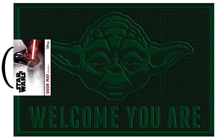 Star Wars - Tapis de porte en caoutchouc "Welcome You Are - Yoda" 40x60cm
