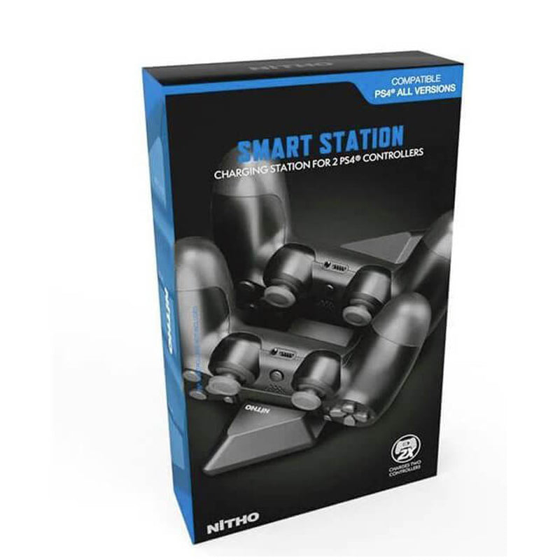 Nitho - Chargeur double Noir pour manettes PS4 DualSense