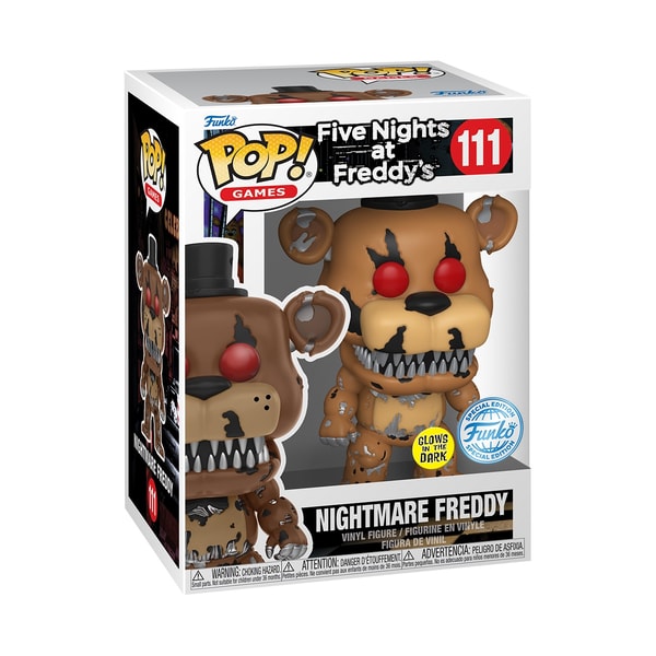 Funko Pop! & Tee: Five Nights at Freddy's - Nightmare Freddy (Glow in the Dark) - XL - flash vidéo