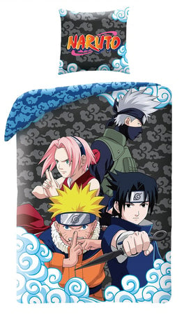 Naruto - Parure de lit en microfibre Team 7 (200x140cm + 63x63cm) - flash vidéo