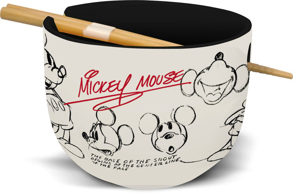 Disney - Bol à ramen avec baguettes Mickey Mouse Vintage