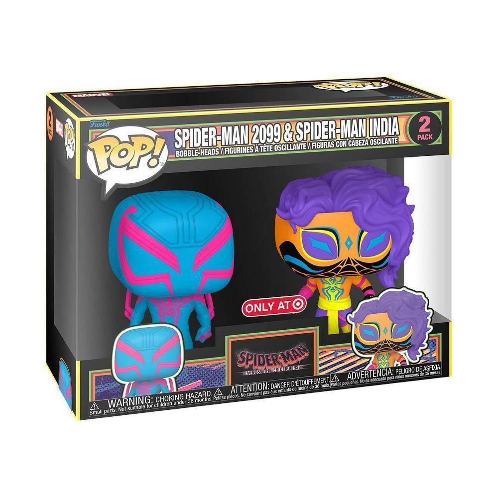 Funko Pop! 2-Pack: Spider-Man: Across the Spider-Verse - Spider-Man 2099 & Spider-Man India (Blacklight)