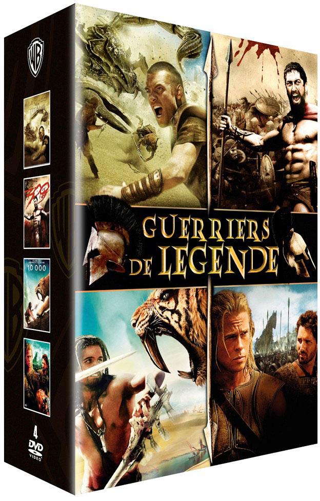 Coffret guerriers de légende - Le choc des titans + 300 + 10 000 + Troie [DVD]