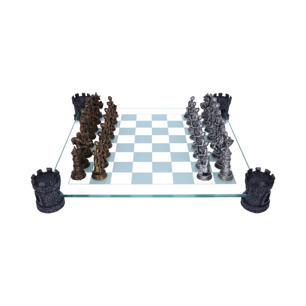 Medieval Knight Chess Set 43cm - flash vidéo