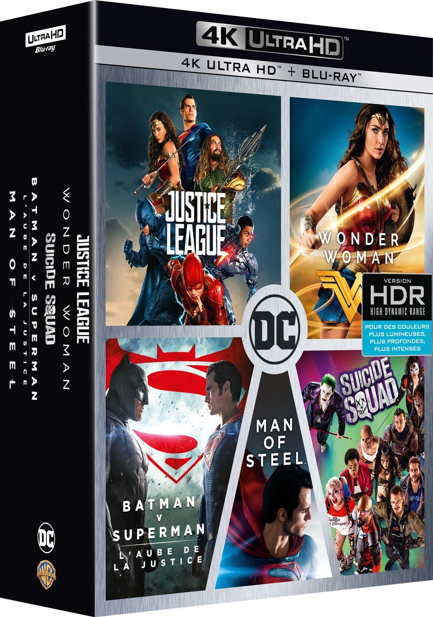 DC Universe - L'intégrale des 5 films : Justice League + Wonder Woman + Suicide Squad + Batman v Superman : L'aube de la justice + Man of Steel [4K Ultra HD]