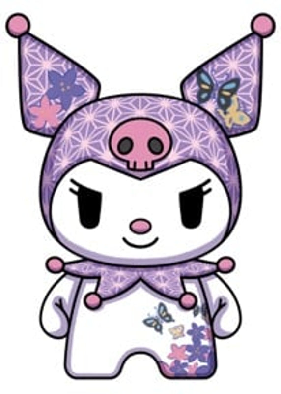 YuMe - Hello Kitty & Friends - Asanoha Edition - Peluche DZNR Kuromi (Display 6 unités)