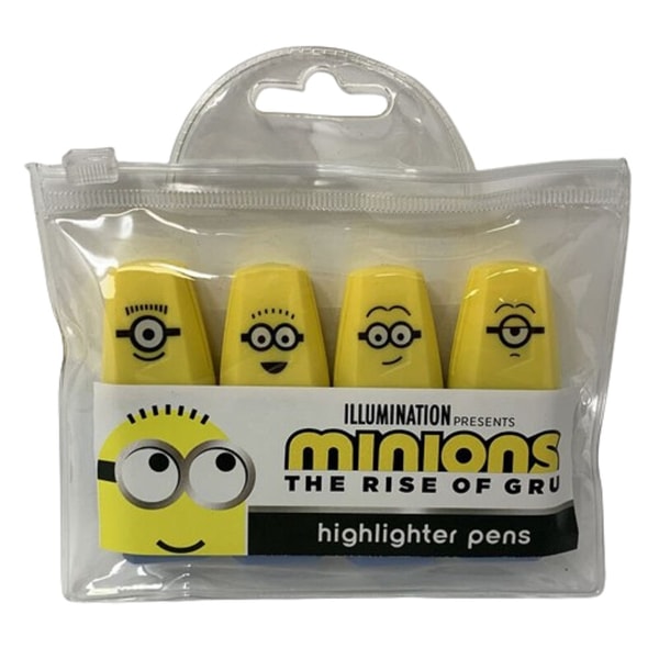 Les Minions 2 : Il était une fois Gru - Pack de 4 surligneurs Minions - flash vidéo
