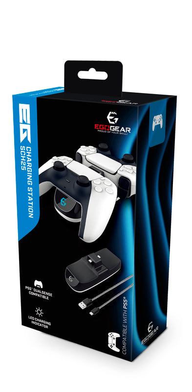 EgoGear - Station de recharge double SCH25 Noire pour DualSense PS5