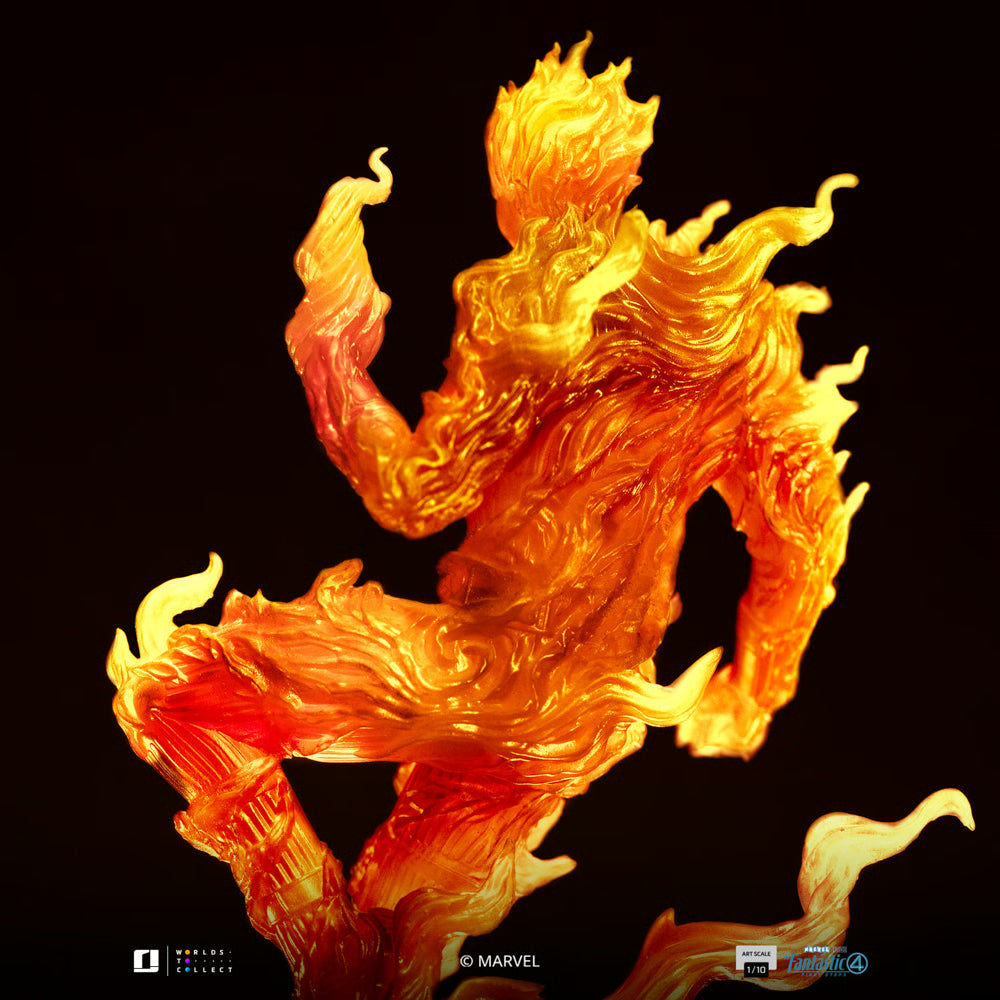 Iron Studios - Art Scale 1/10 - Marvel - The Fantastic Four: First Steps - Human Torch Statue 21cm