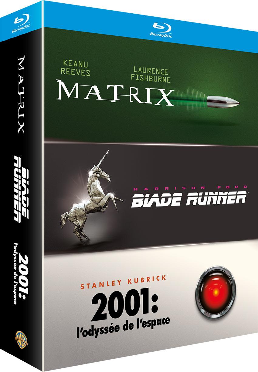 Coffret 3 films : Matrix + Blade Runner + 2001 : l'odyssée de l'espace [Blu-ray]