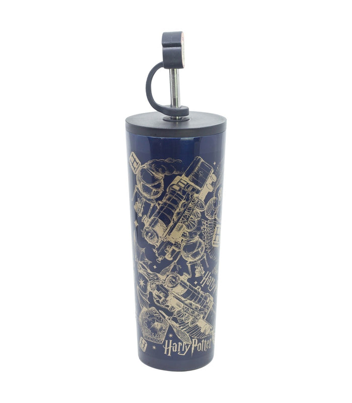 Stor - Harry Potter - Gobelet Isotherme en Acier Inoxydable avec Paille et couvercle 3D "Magic and Mayhem" 770ml