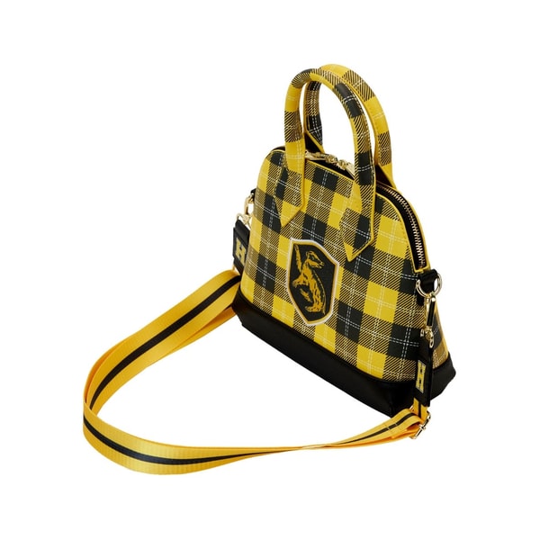 Loungefly: Wizarding World - Harry Potter - Hufflepuff "Varsity" Plaid Crossbody Bag - flash vidéo