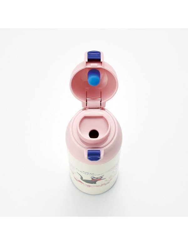 Ghibli - Kiki la petite sorcière - Bouteille Thermos Jiji Guirlande de fleurs 500ml - flash vidéo