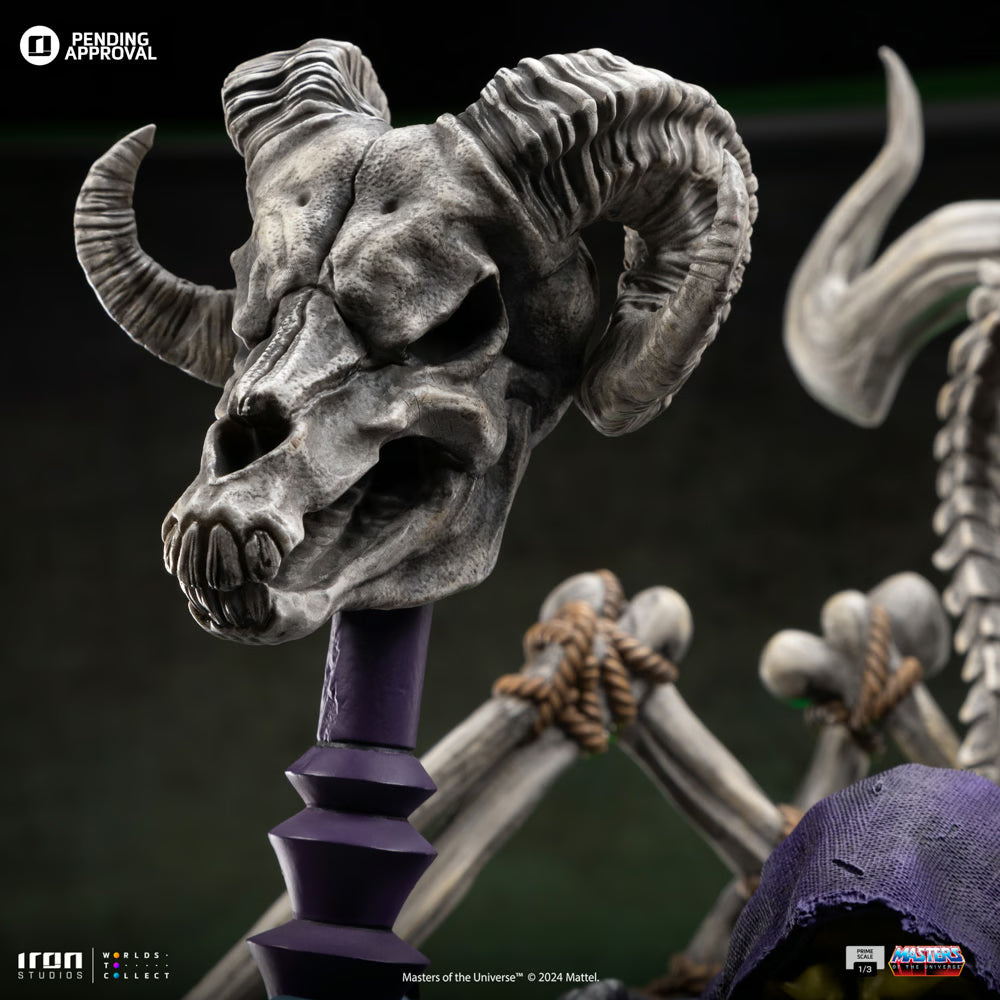 Iron Studios - Prime Scale 1/3 - Les Maîtres de l'Univers - Skeletor sur son trône Statue 67cm - flash vidéo