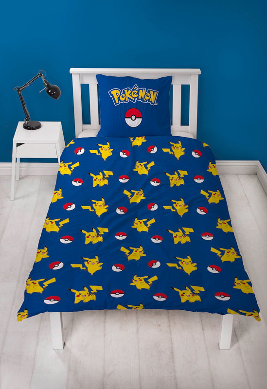 Pokémon - Parure de lit en microfibre Pikachu et ses amis III (140x200cm + 63x63cm)