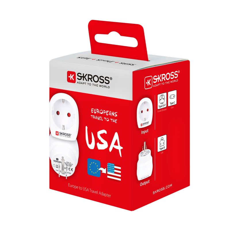 Skross Country Travel Adapter Europe to USA 2019