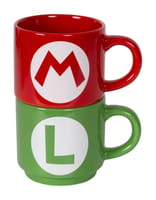 Nintendo - Super Mario - Set de mugs empilables "Mario et Luigi Initial" 280ml