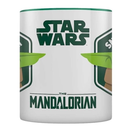 Star Wars : The Mandalorian Snack Time Green Coloured Inner Mug 315ml