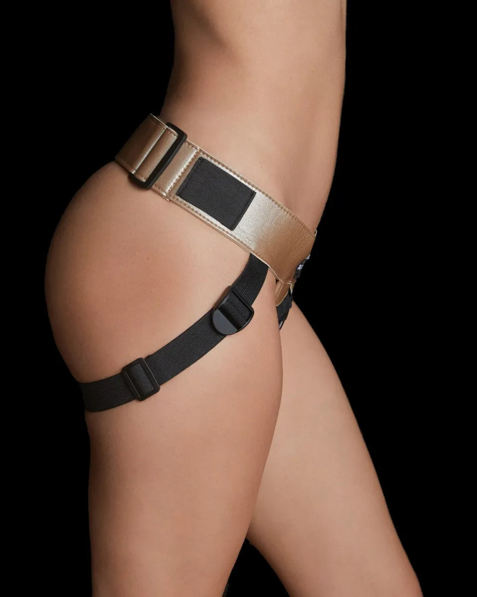 Harnais Curious Gold XS à XXL- Collection Strap On Me x Dorcel [Sextoys] - flash vidéo