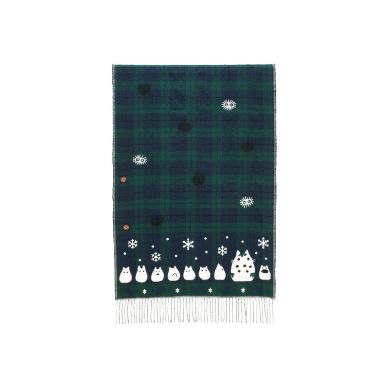 ÉTOLE AVEC ACCROCHE TOTORO MOTIFS À CARREAUX - MON VOISIN TOTORO