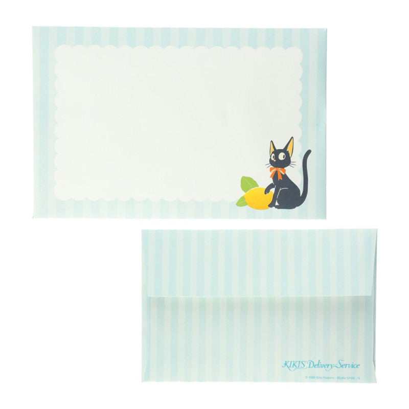 ÉVENTAIL BAMBOU & ENVELOPPE JIJI AVEC CITRON - KIKI LA PETITE SORCIÈR