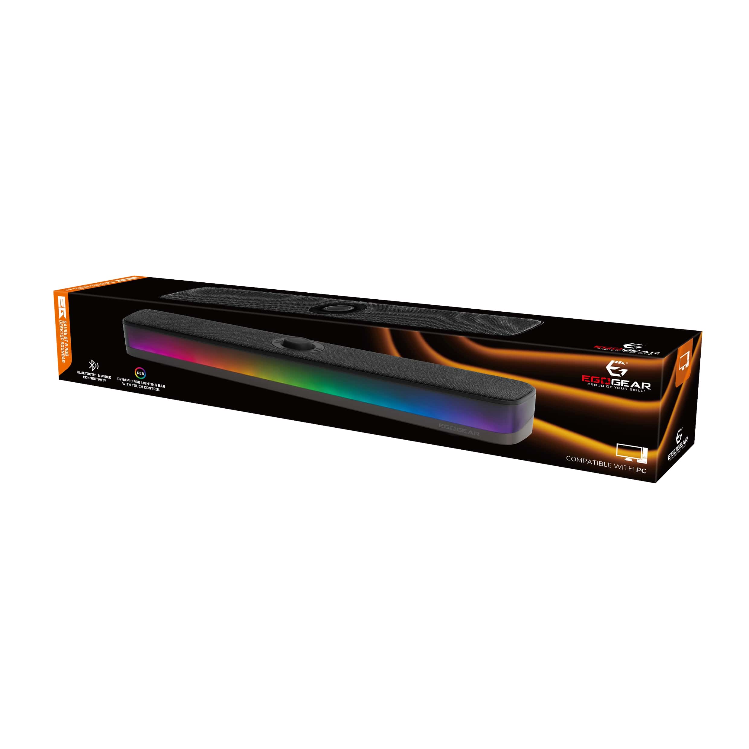 EgoGear - SAU55 - Barre de son de bureau Bluetooth et RGB