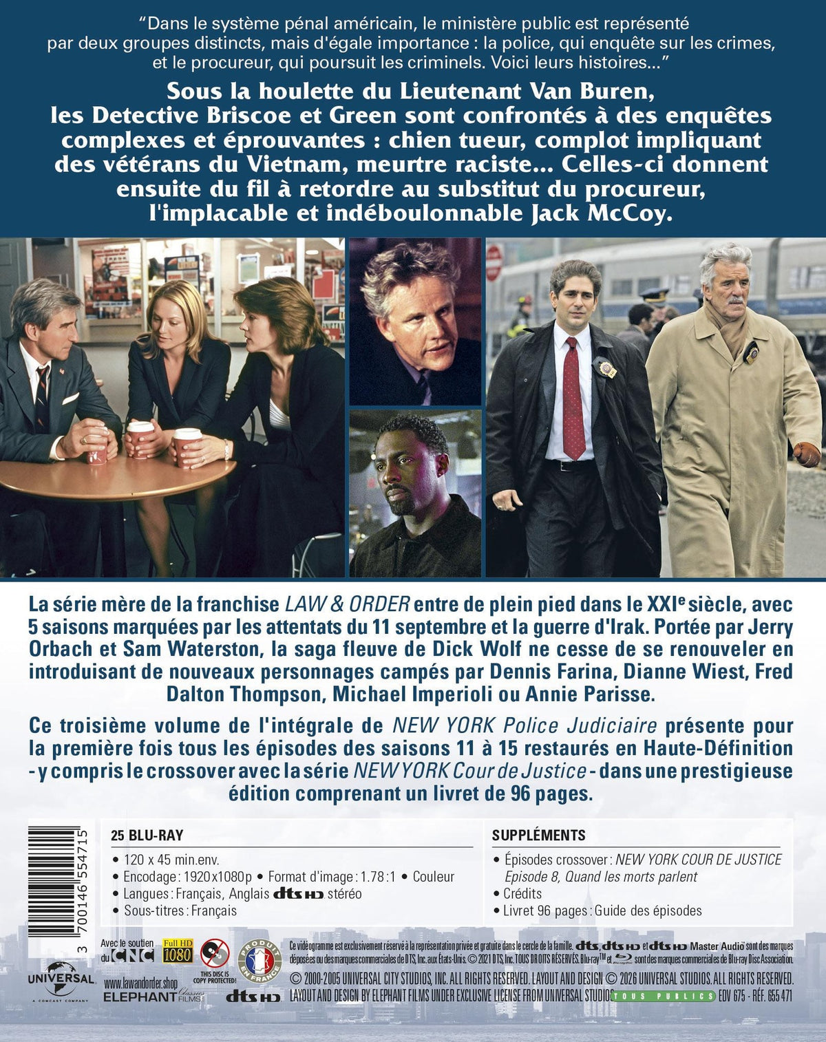New York, police judiciaire (Law & Order) - Intégrale saisons 11 à 15 [Blu-ray]