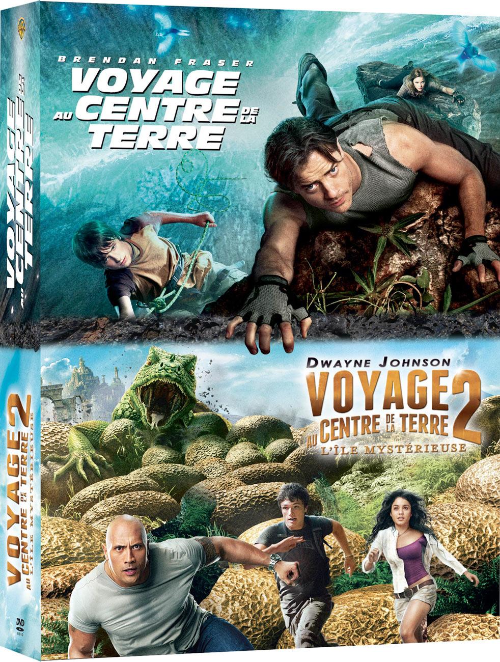 Voyage au centre de la Terre + Voyage au centre de la Terre 2 : l'île mystérieuse [DVD]