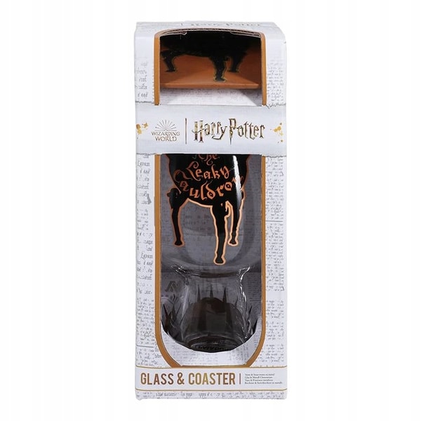 Harry Potter - Coffret verre 550ml et sous-verre "Le Chaudron Baveur"
