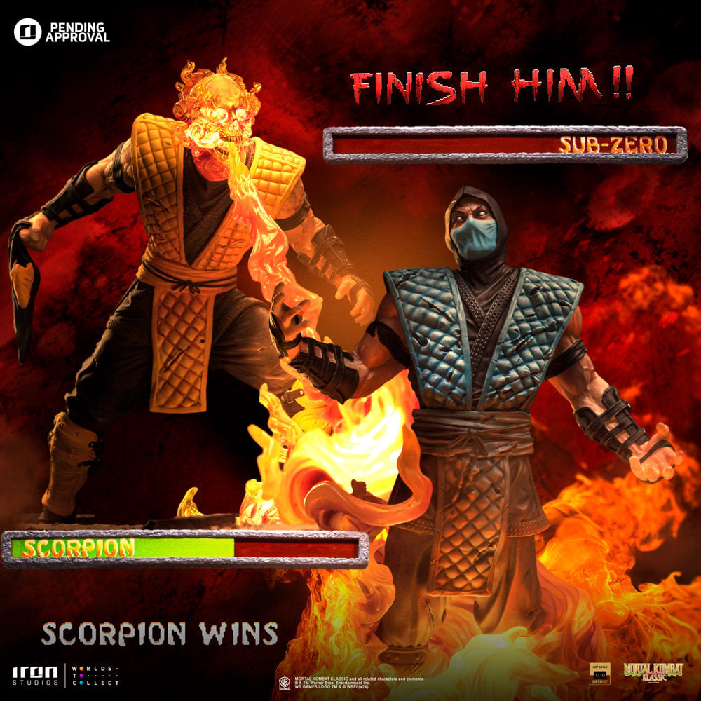 Iron Studios - Deluxe Art Scale 1/10 - Mortal Kombat - Fatality Scorpion vs Sub-Zero Statue 27cm - flash vidéo