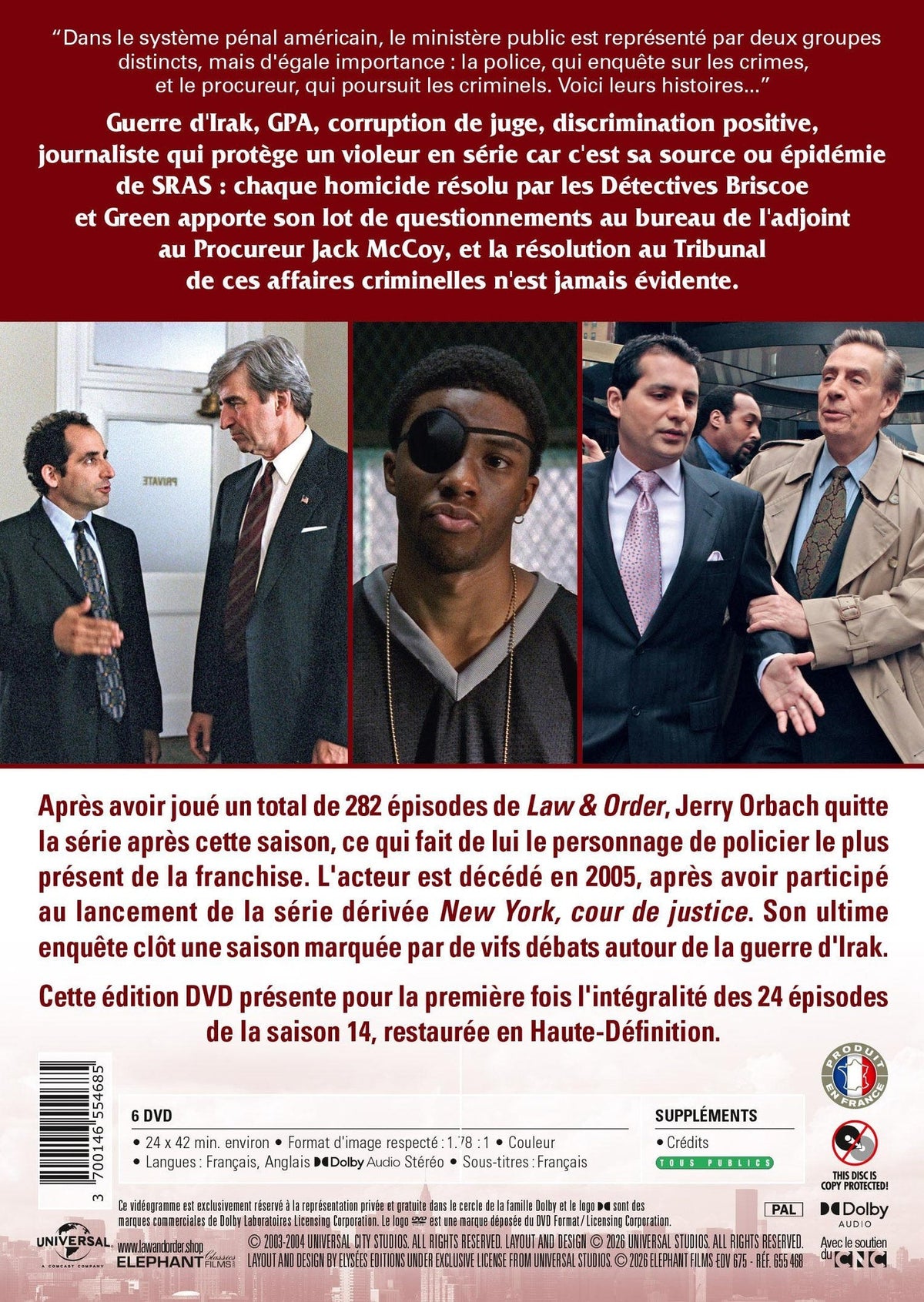 New York, police judiciaire (Law & Order) - Intégrale saison 14 [DVD]