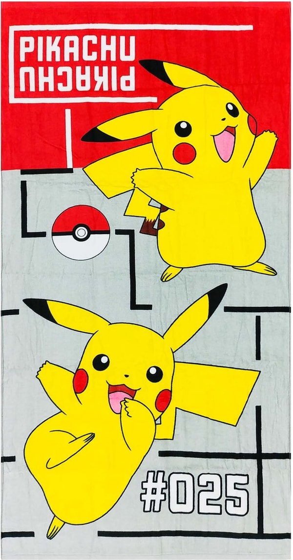 Pokémon - Serviette de bain 100% Coton Pikachu (70x140cm) - flash vidéo