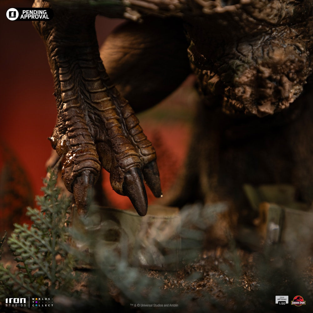 Iron Studios - Demi Art Scale 1/20 - Jurassic Park - T-Rex Chase Statue 60cm - flash vidéo
