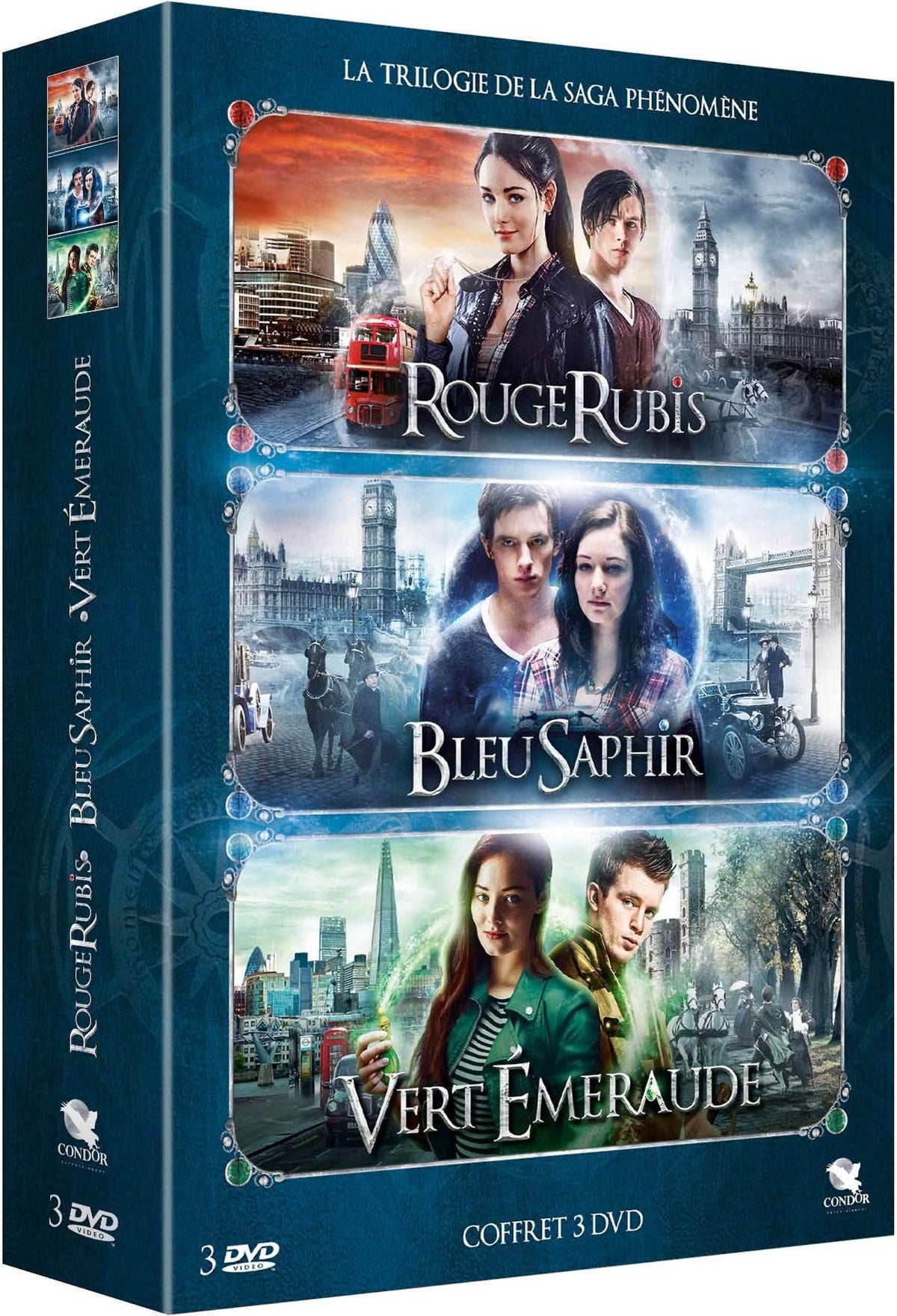 La Trilogie des gemmes : Rouge Rubis + Bleu Saphir + Vert Émeraude [DVD]
