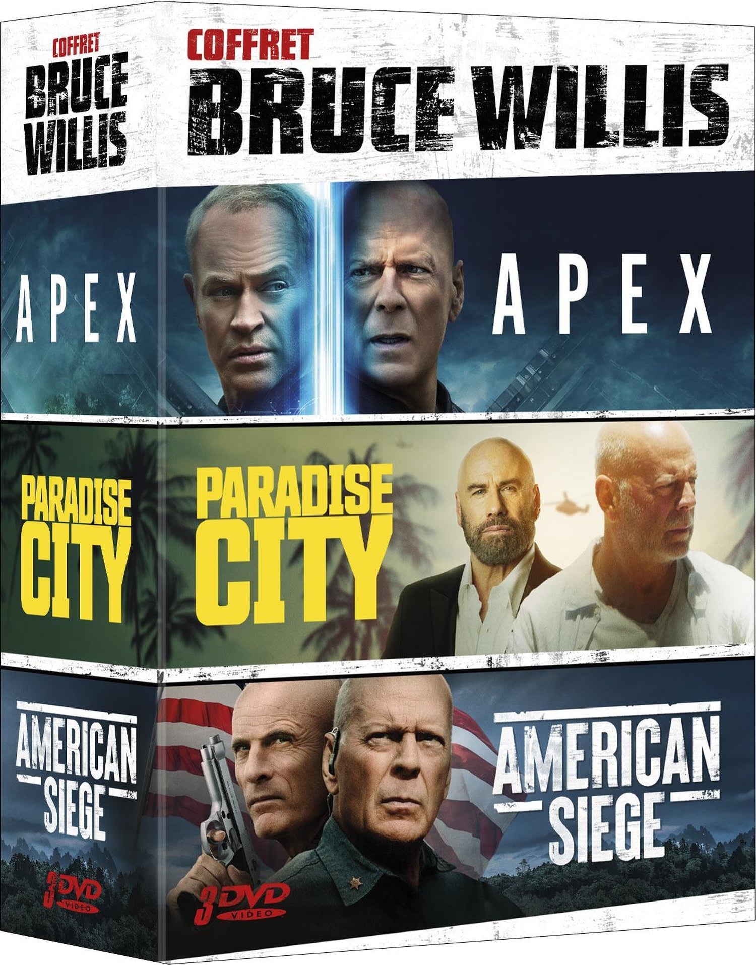 Bruce Willis - Coffret 3 films : Apex + Paradise City + American Siege [DVD]