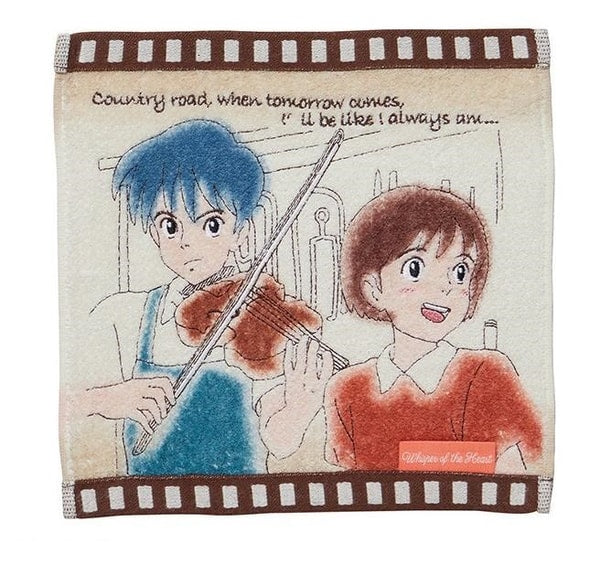 Ghibli - Si tu tends l'oreille - Mini Serviette Celluloid Shizuku et Seiji 25x25cm