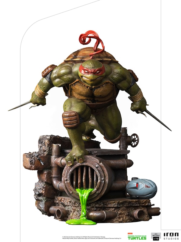 Iron Studios - BDS Arts Scale 1/10 - Teenage Mutant Ninja Turtles - Raphael Statue 21cm - flash vidéo