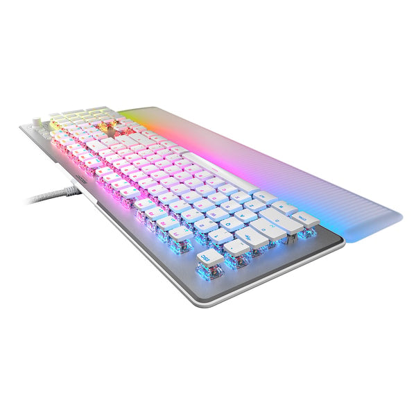 Roccat - Clavier de jeu RGB optique Vulcan II Max Blanc - Disposition Qwerty US - flash vidéo