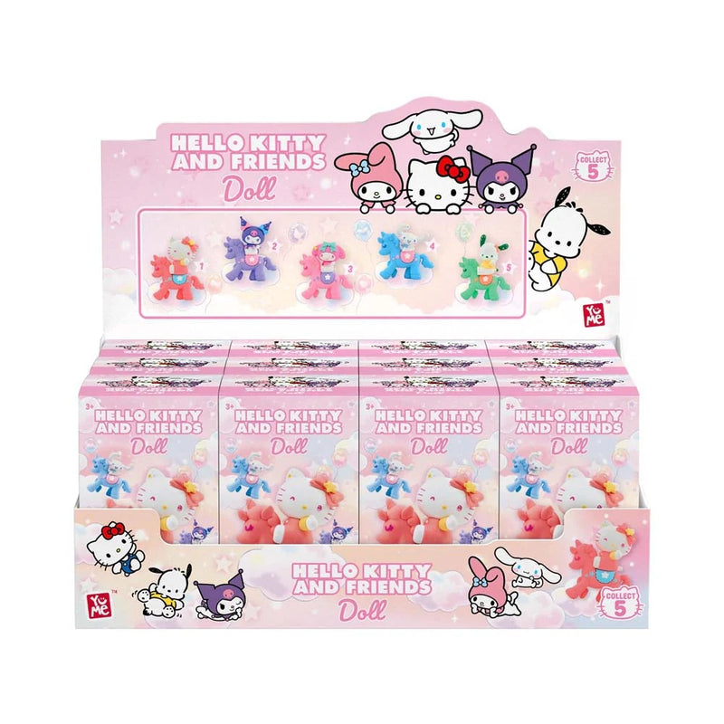 YuMe - Présentoir de pouprées Hello Kitty - Série Licorne en boîtes surprises (12 boîtes)