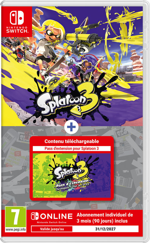 Splatoon 3 + Pass d'Extension + Abonnement de 3 mois Nintendo Switch Online