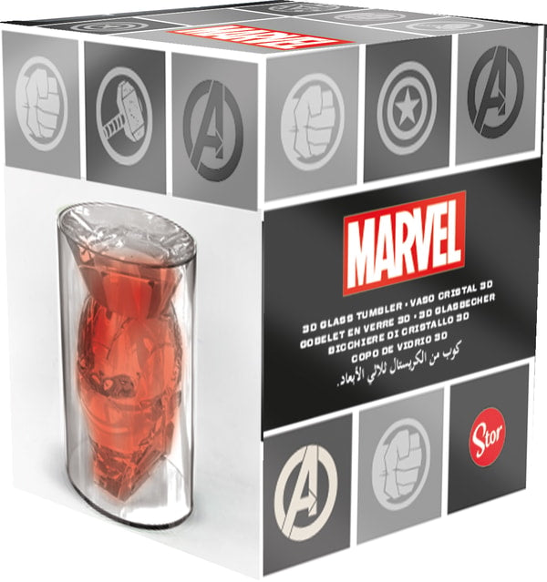 Marvel - Gobelet en verre 3D Casque de Iron Man - 220ml