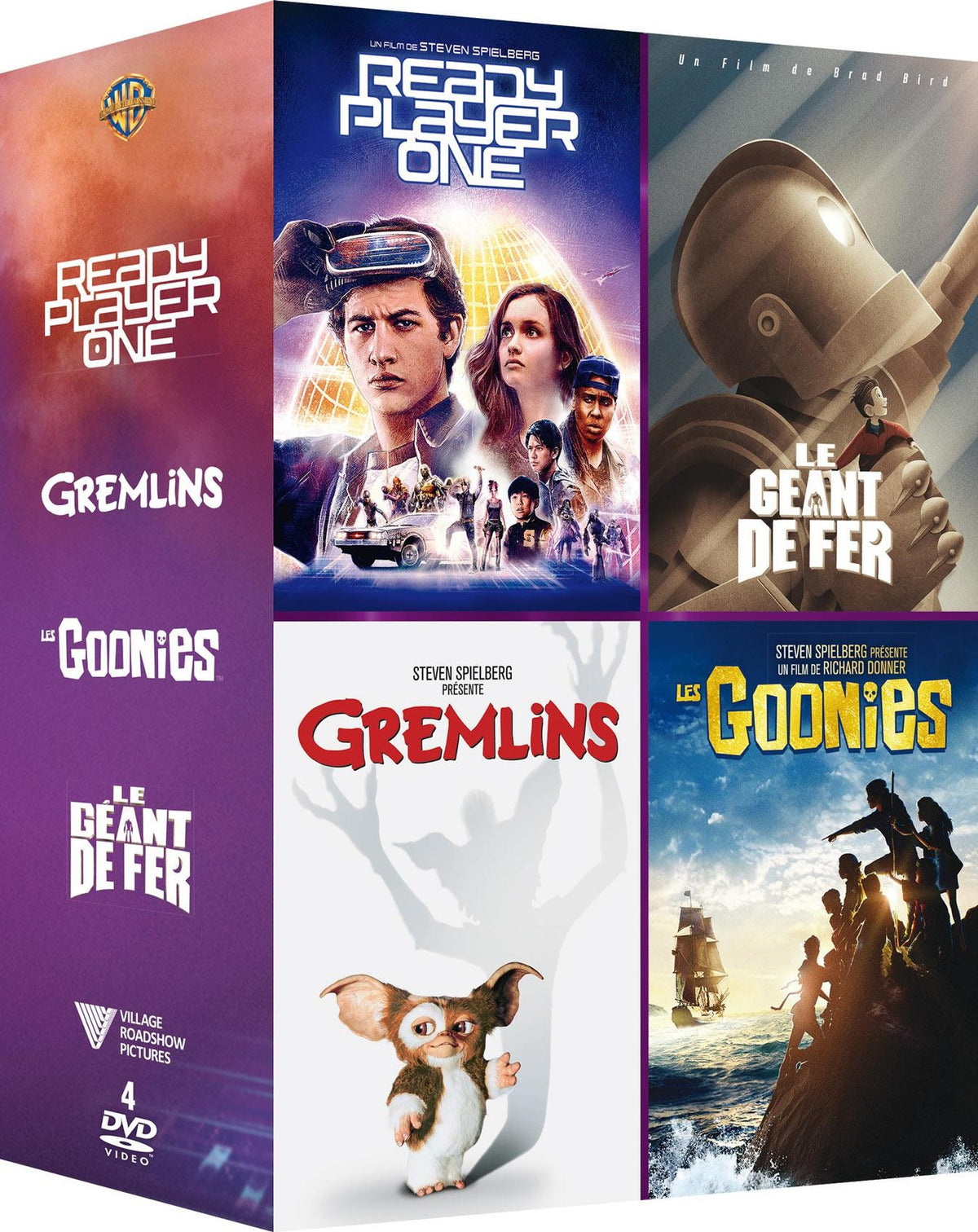 Ready Player One + Gremlins + Les Goonies + Le Géant de fer [DVD]