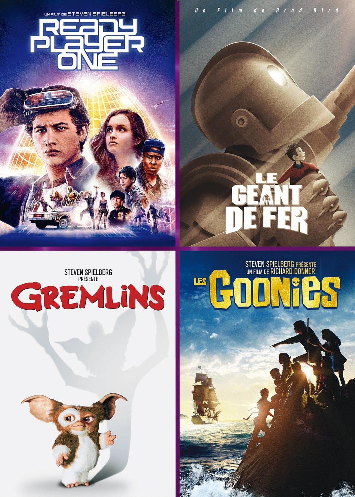 Ready Player One + Gremlins + Les Goonies + Le Géant de fer [DVD]